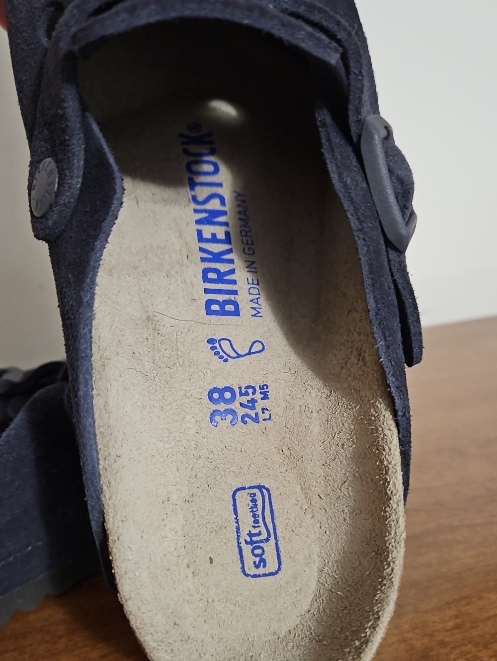 NWT Birkenstock Boston Suede Leather Clog Size 38 Regular/Wide - Picture 7 of 7